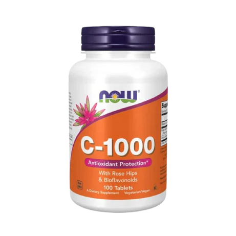 Now Vitamin C 1000mg – 100 Tablets for Immune System Support