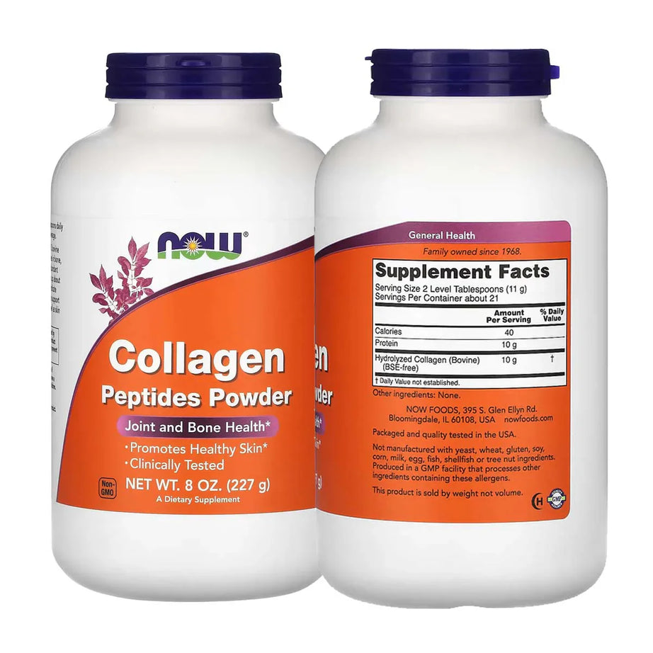 Now Collagen Peptides Powder 227g – For Skin, Hair, and Joint Support