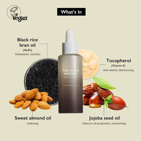 Haruharu Wonder Black Rice Facial Oil for deep hydration and nourishment