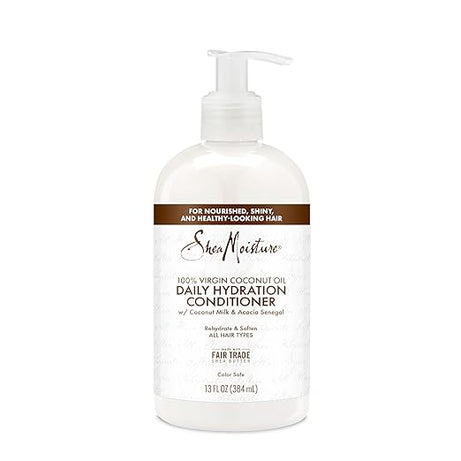 "Shea Moisture conditioner, coconut oil conditioner, daily hydration, moisturizing hair care, soft hair conditioner"