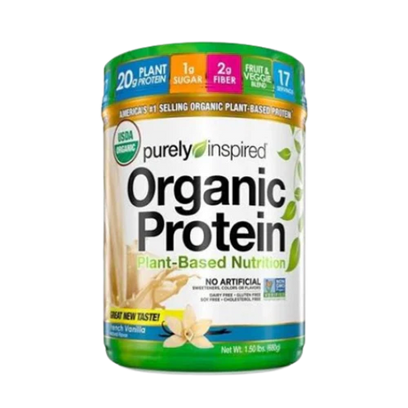 Purely Inspired Organic Protein, Plant-Based Nutrition in French Vanilla Flavor – 1.5lbs