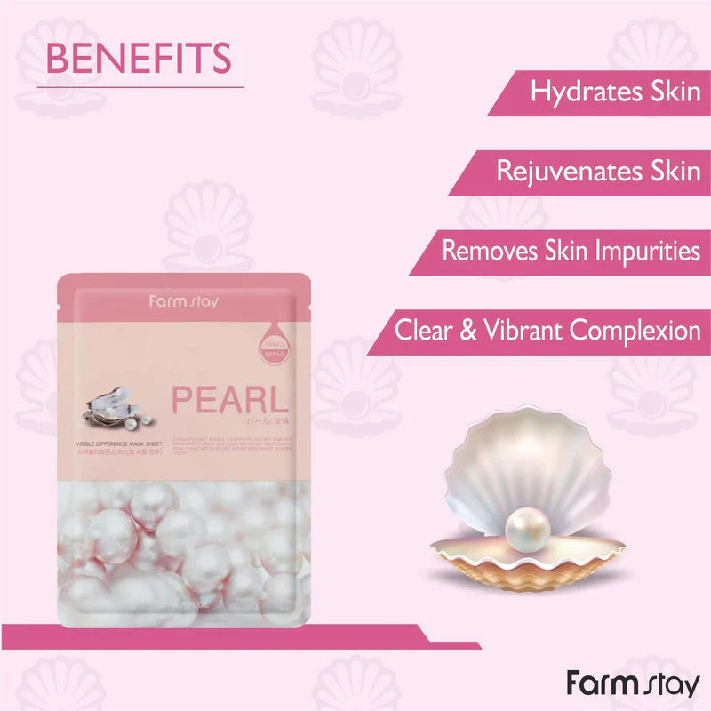 Farm Stay Visible Difference Face Mask Sheet - Pearl