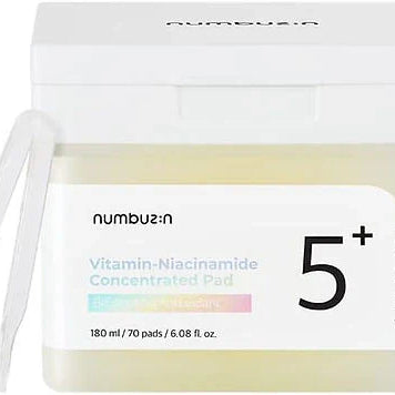 "Numbuzin Niacinamide Toner, toner pad, brightening toner, pore-minimizing toner, niacinamide toner, K-beauty"