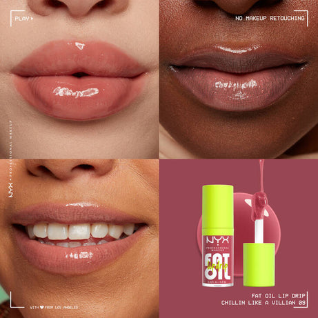 "NYX Lip Drip, lip oil, glossy lip oil, lip care, shiny lips, hydrating lip oil, lip gloss"