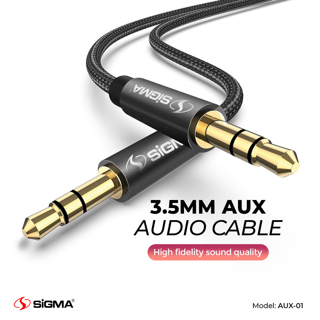 Sigma AUX Stereo Audio Cable – AUX-01