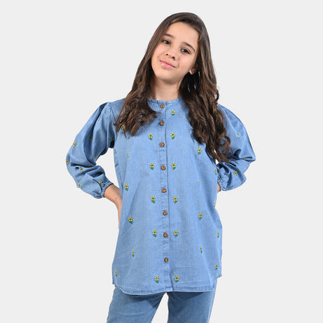 , Denim top for girls, light denim top