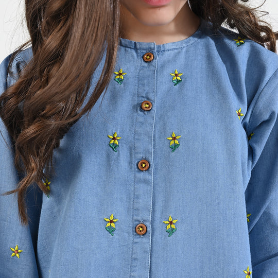 , Denim top for girls, light denim top
