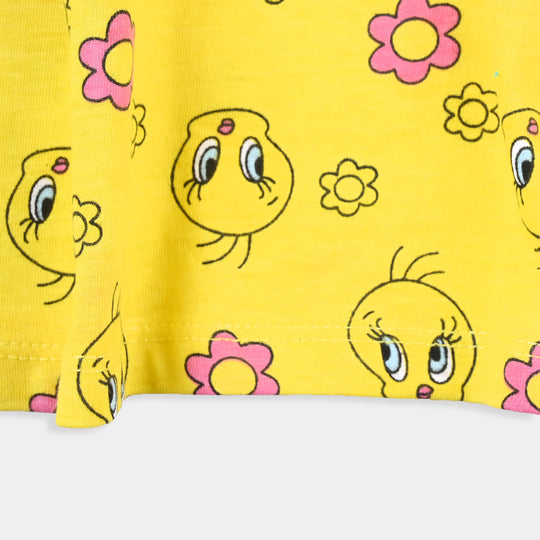 , Cotton terry frock, girls cotton frock