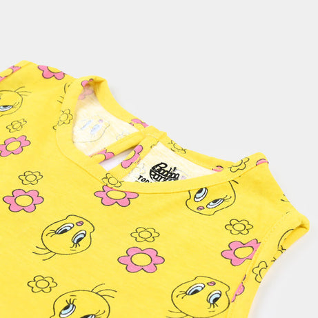 , Cotton terry frock, girls cotton frock