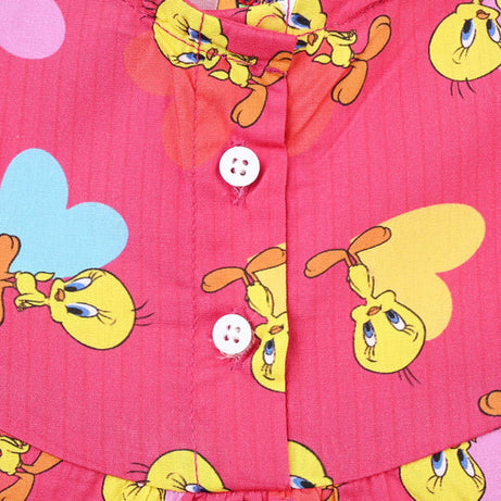 , Cotton poplin top, hot pink girls top