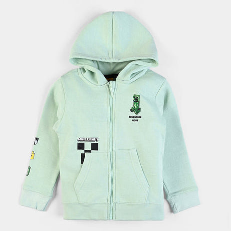 Boys Fleece Knitted Hooded Jacket Minecraft-Green | Free Shipping