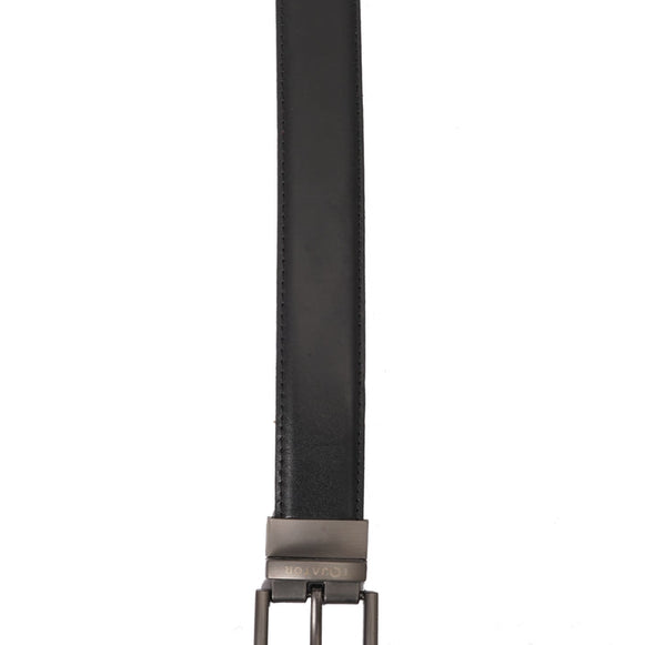 , Equator Stores contrast belt, black and brown design