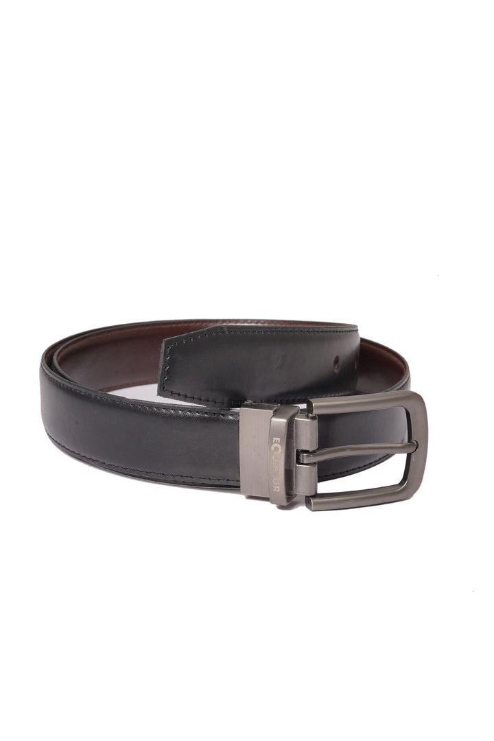 Black & Brown Contrast Belt - Premium Quality Accessory for Men