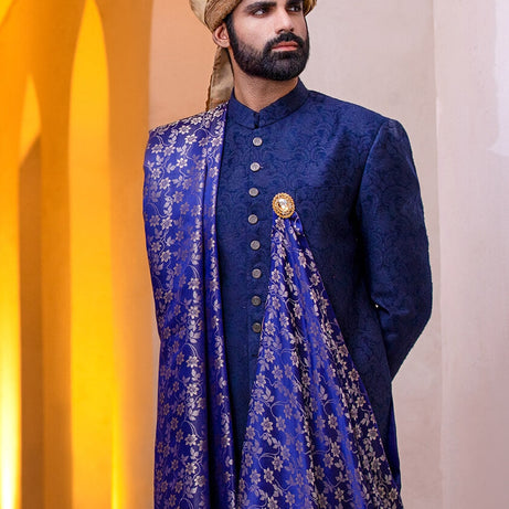 black sherwani, black sherwani for men, Sherwani