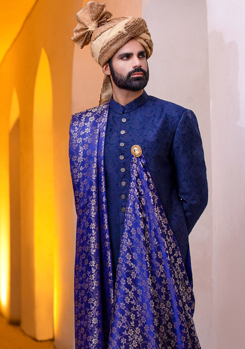 black sherwani, black sherwani for men, Sherwani