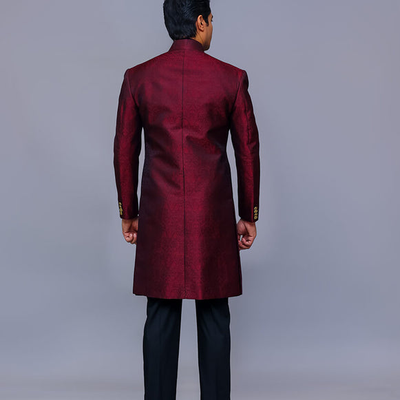 black sherwani for groom, maroon sherwani, off white sherwani