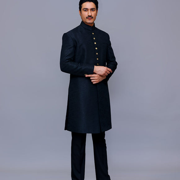 black sherwani, black sherwani for men, sherwani online
