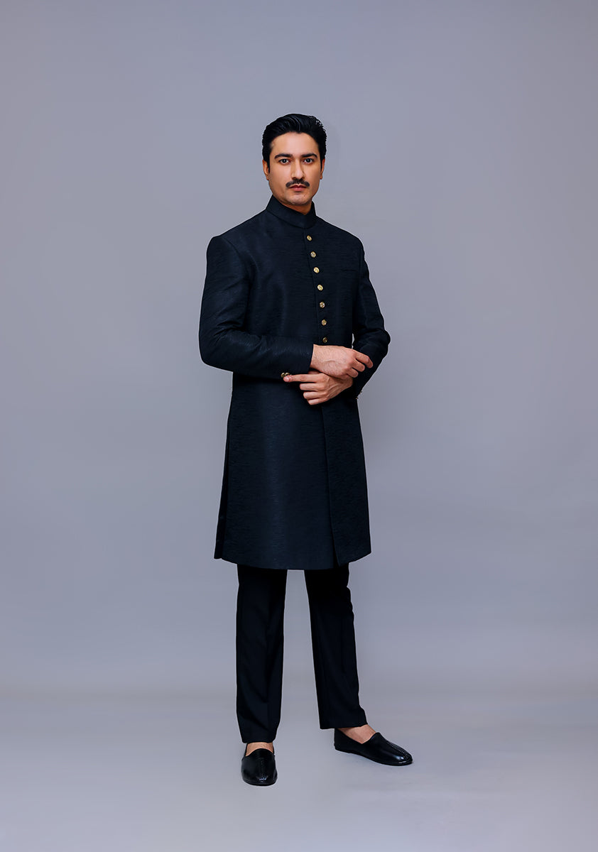 black sherwani, black sherwani for men, sherwani online