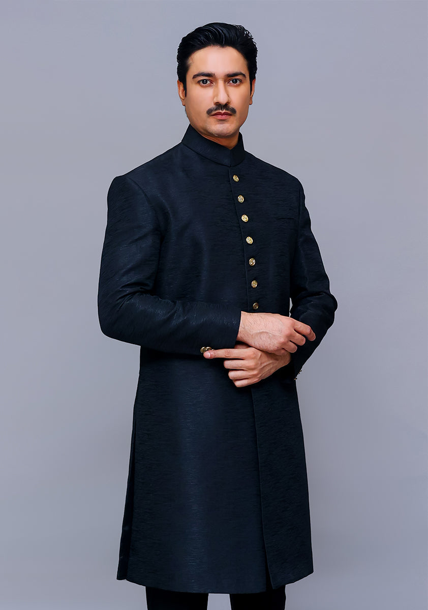 black sherwani, black sherwani for men, sherwani online