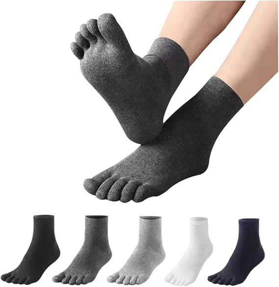 Five Finger White Socks for Men