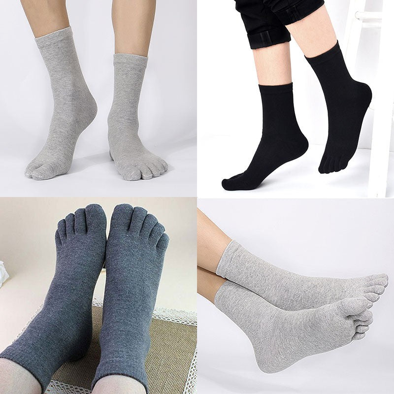 Five Finger Black Socks for Men