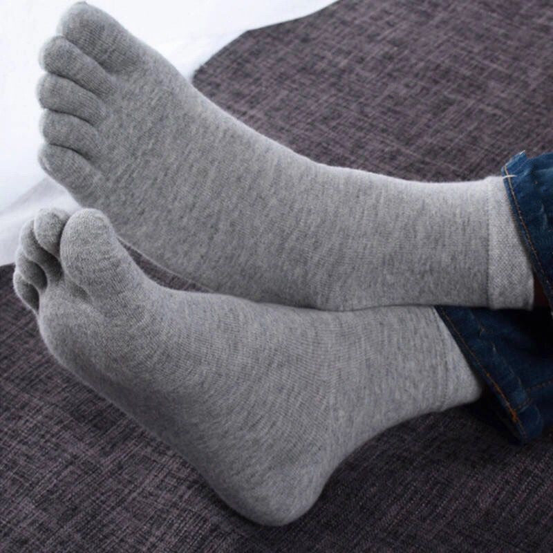 Five Finger Gray Socks for Men