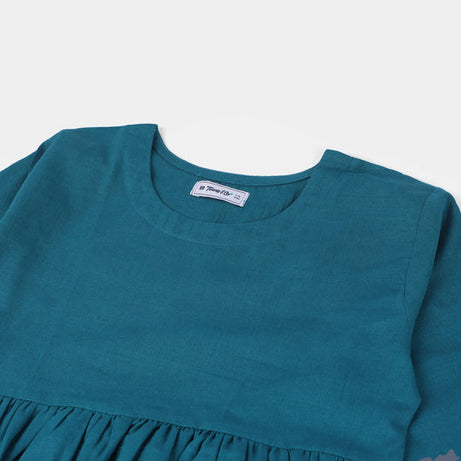 , Khaddar long dress, teens khaddar dress