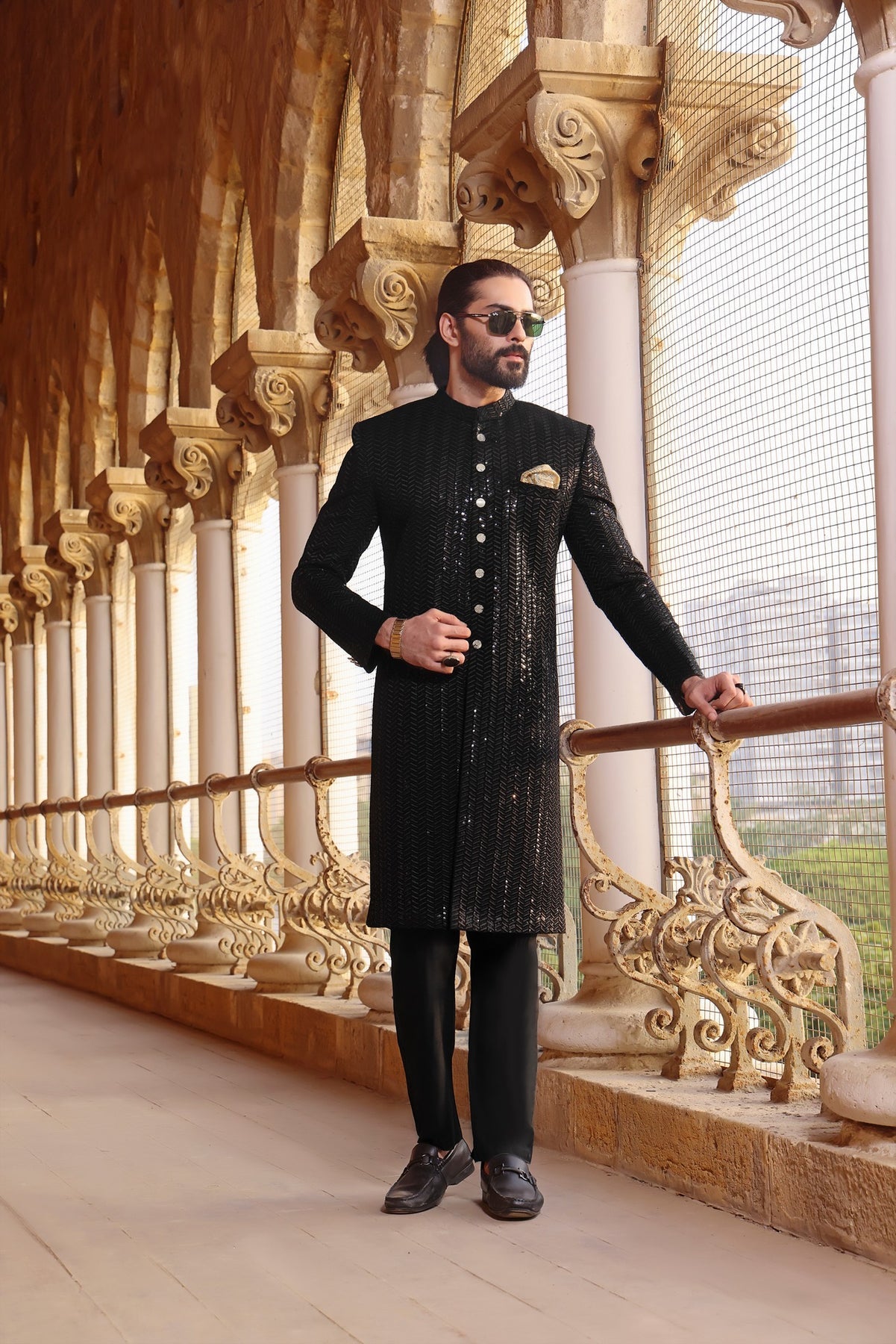 mens black sherwani, navy blue sherwani, off white sherwani