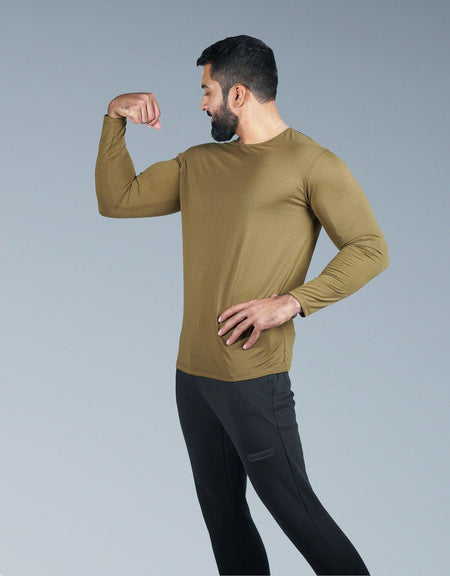 Stay Stylish and Cozy with Olive Full Sleeves Crew Neck - Superior Quality Men's Apparel