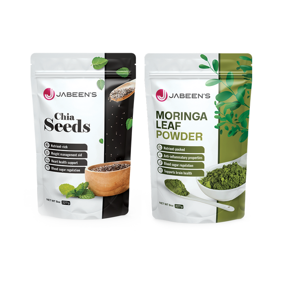 Moringa Powder & Chia Seeds Pack, Health Boost Duo