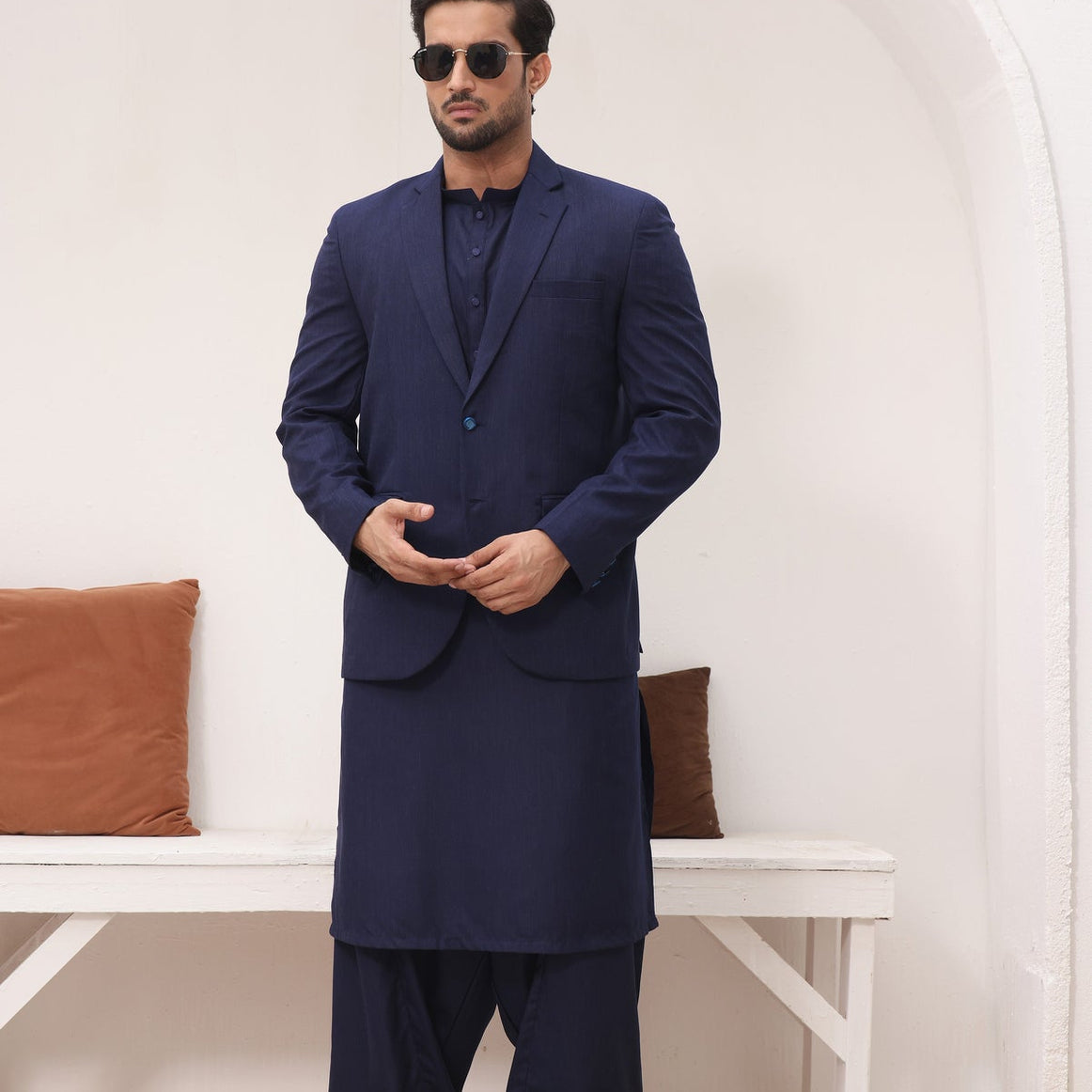 Blue coat, waistcoat, coat