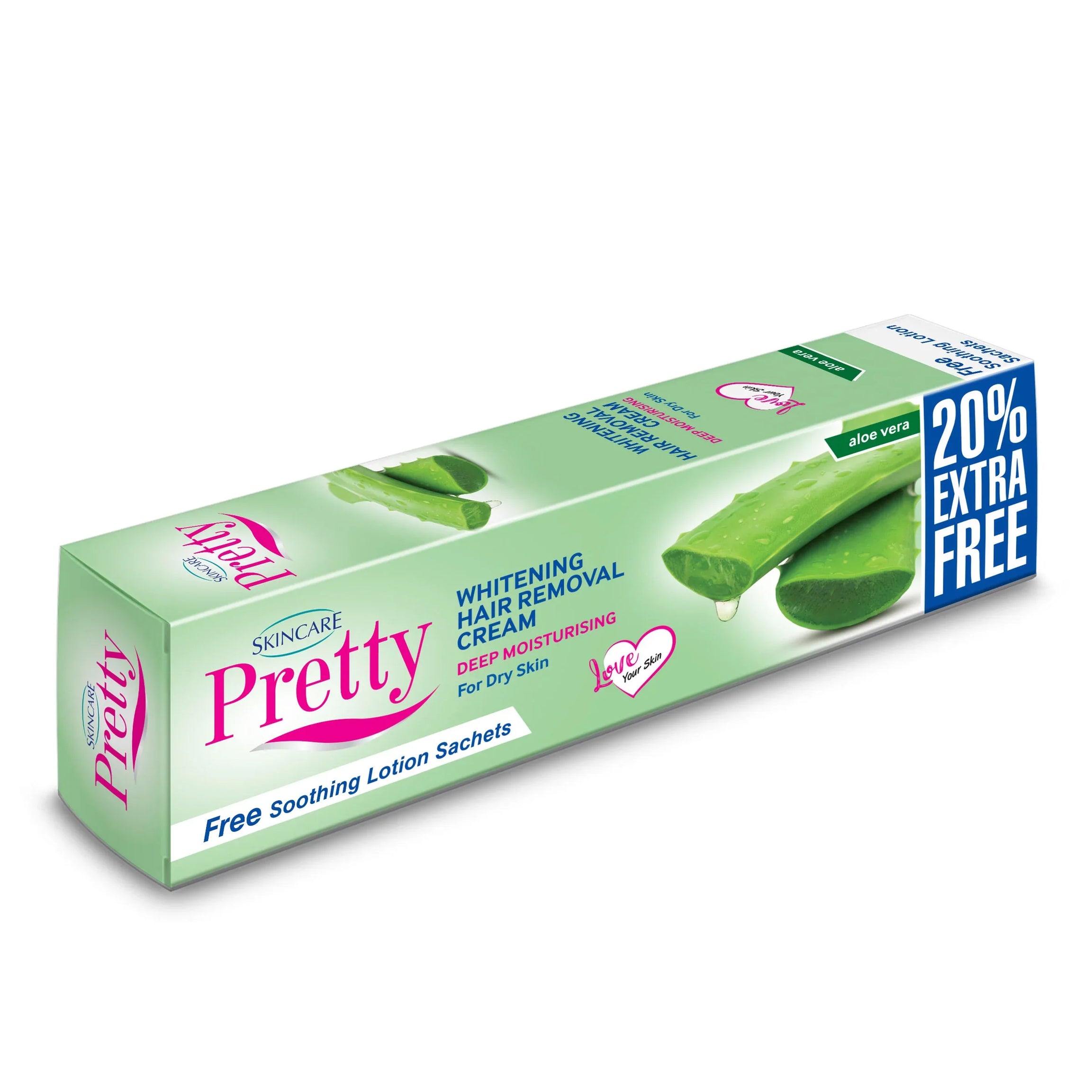 Pretty Hair Removal Cream – Aloe Vera Scent – 120gm for Sensitive Skin