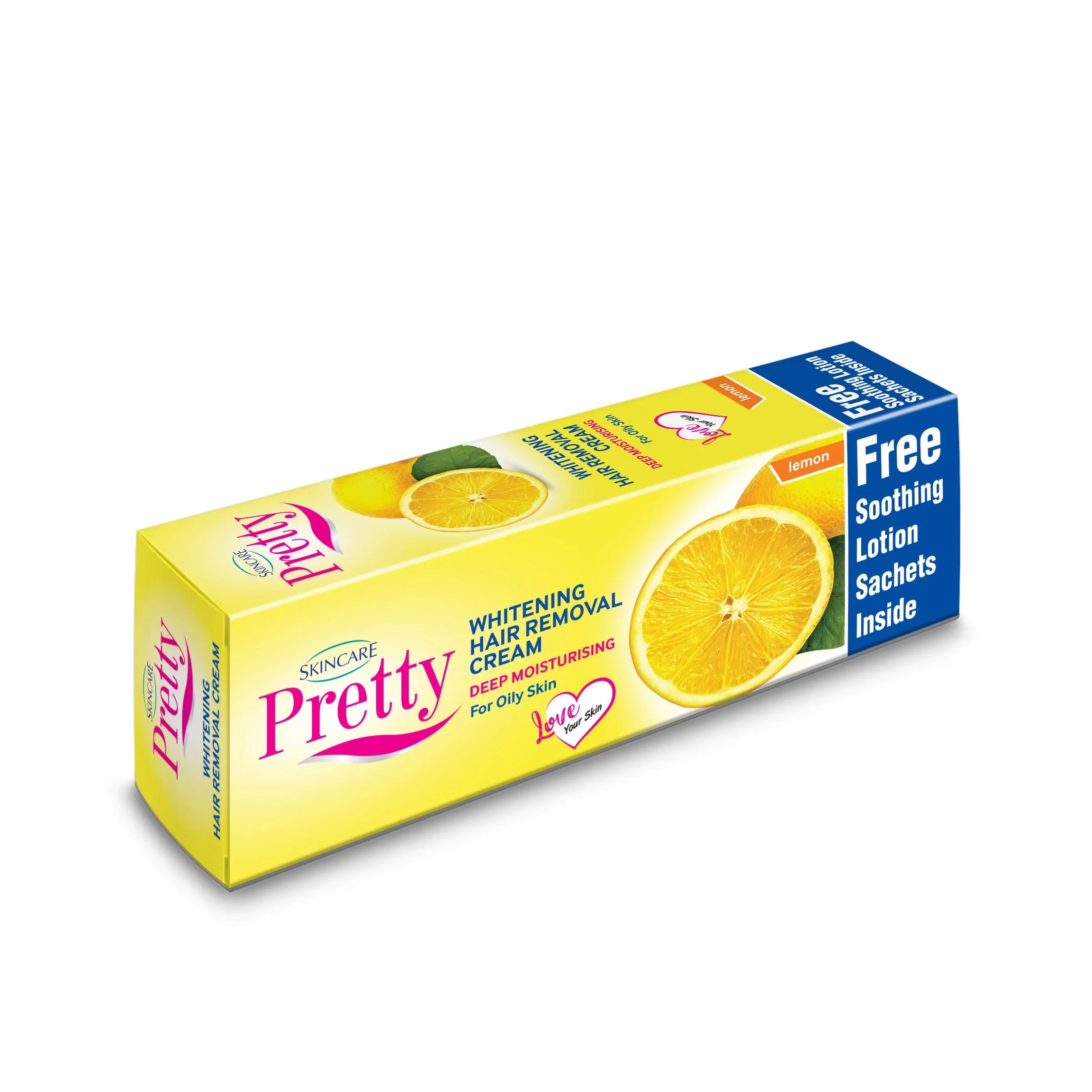 Pretty Hair Removal Cream – Lemon Scent – 50gm for Effective Hair Removal