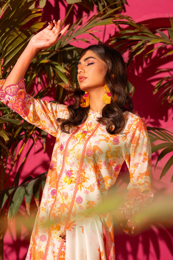 , exquisite women's unstitched Turkish coffee fabric, Oaks embroidered lawn fabric