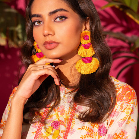 , exquisite women's unstitched Turkish coffee fabric, Oaks embroidered lawn fabric