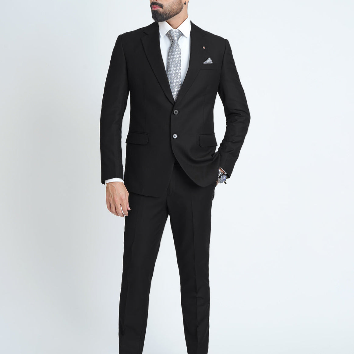 3 piece suit, black suit, black suits for men
