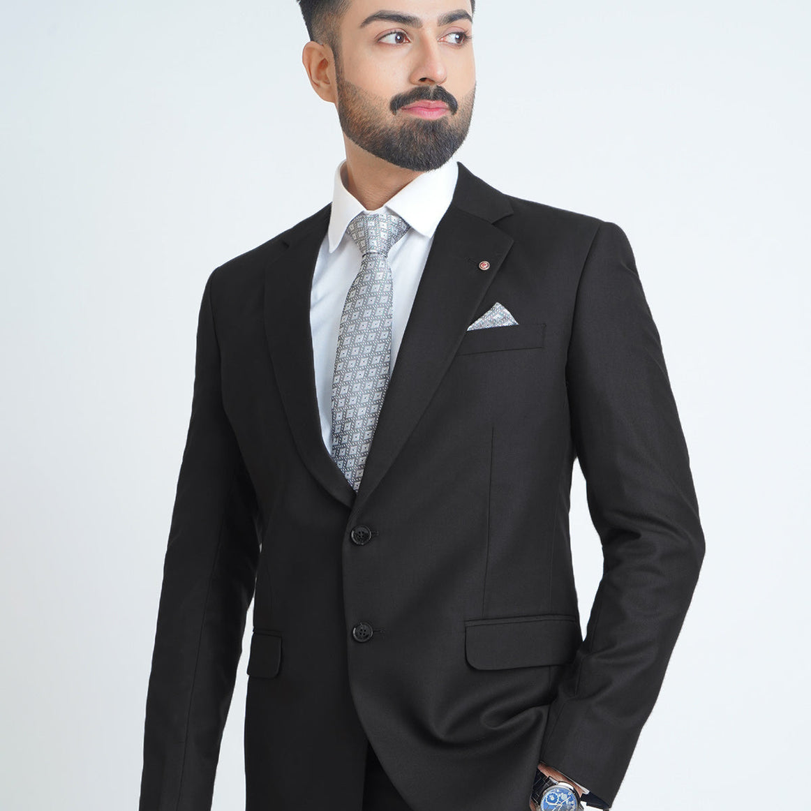 3 piece suit, black suit, black suits for men