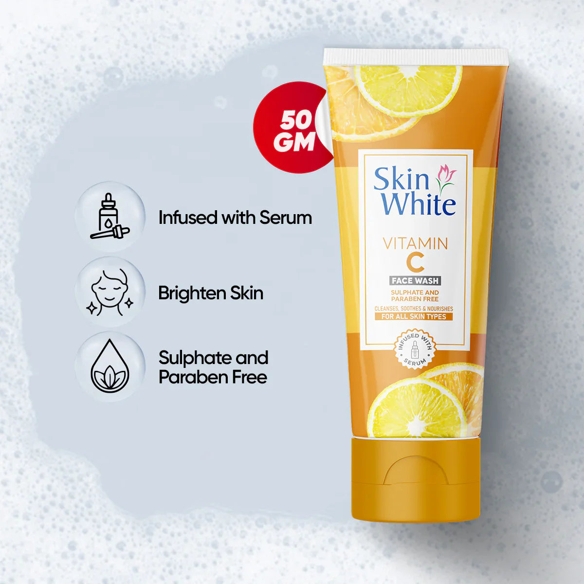 Vitamin C Face Wash (Sulphate & Paraben Free)