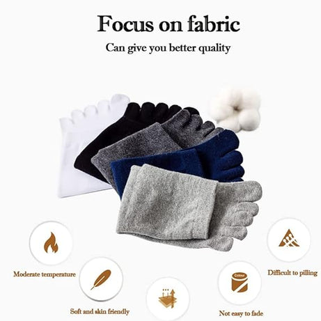 Five Finger White Socks for Men