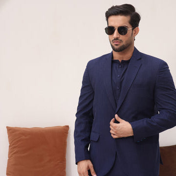 Blue coat, waistcoat, coat