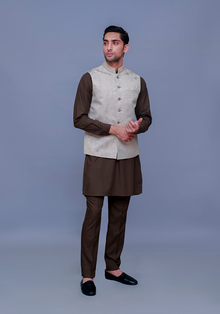 Timeless Classic Kambal Jamawar Nomad Traditional Waistcoat - Latest Quality