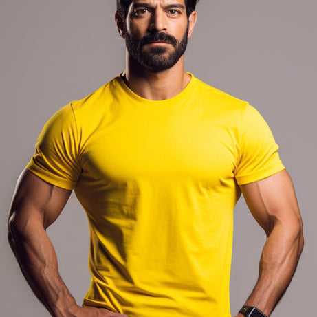 Embrace Comfort and Style with Basic Yellow Tee - Superior Menswear