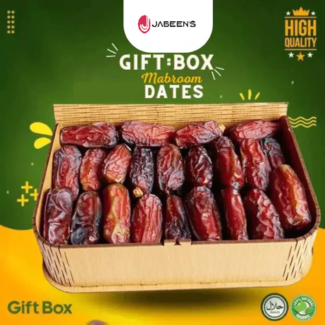 Mabroom Dates In A 1kg Wooden Gift Box