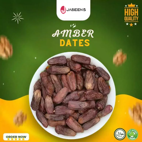 Amber Dates Khajoor 250gm Pack