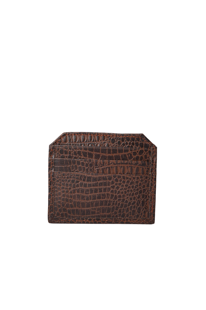 , Equator Stores card holder, brown leather