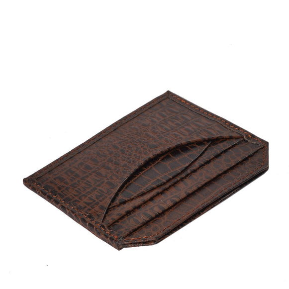 , Equator Stores card holder, brown leather
