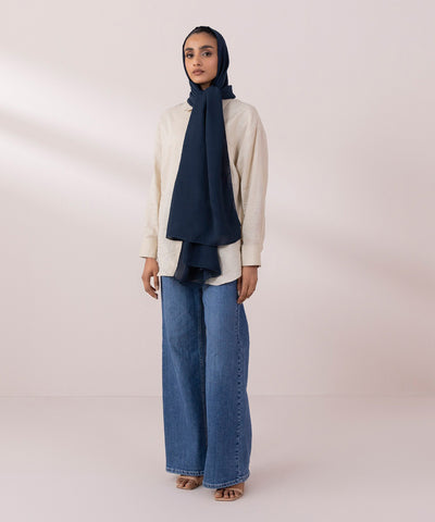 , Women Basic Hijab, Sapphire