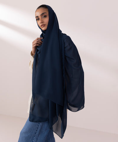 , Women Basic Hijab, Sapphire