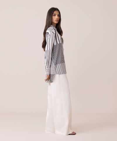 , Women Button Through Top, Sapphire