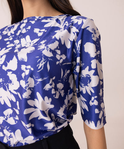 , Slim-Fit Printed T-Shirt, Sapphire